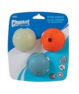 Dog Toy Fetch Medley Whistler Glow Rebounce Set of 3 Balls Assorted Choo... - £19.69 GBP+