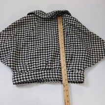 F21 Youth Girls Black & White Wool Blend Buttons Crop Blazer Jacket Size Medium  image 9