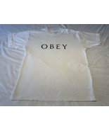 Obey Spellout Men&#39;s T-Shirt White-Size Medium - $20.00