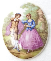 Cameo Roundel Victorian Counting Porcelain BS Creations New York Vintage - £12.10 GBP