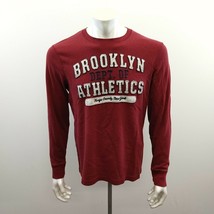 Old Navy Men&#39;s Ribbed Long Sleeve T Shirt Size Large Burgundy Cotton Ble... - $10.90 CAD
