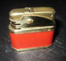 AL GAS Leather Faux Wrap Gold Tone Petite Ladies Automatic Gas Butane Lighter - £8.78 GBP