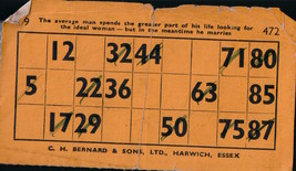 Vintage C.H. Bernard &amp; Sons LTD. Harwich Essex Joke Paper 1940s - $2.72 CAD
