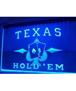 Poker Texas Casino Rules LED Neon Light Sign, Lit Up Hang Wall Lights Cr... - £20.77 GBP+