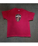 NBA Cleveland Cavaliers Shield Logo Red T-Shirt Men&#39;s Size XL - $317.02 MXN