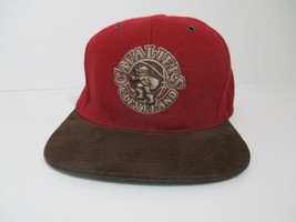 Men&#39;s Mitchell &amp; Ness Micro Suede Snapback Hat Cap Cleveland Cavaliers Red brown - £11.86 GBP