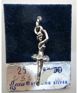Beau STERLING Silver Ballerina Charm New on Card VINTAGE 1960&#39;s - $20.54 CAD