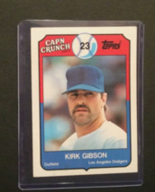 1989 Topps Cap&#39;n Crunch Kirk Gibson Los Angeles Dodgers #2 - £1.59 GBP