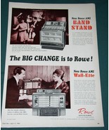Rowe Jukebox Band Stand Wall-Ette Cash Box Magazine Advertisement Vintag... - $378.00 MXN