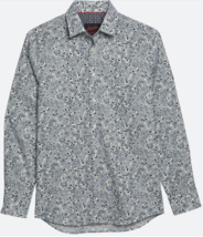 Egara Slim Fit Floral Sport Shirt -2XL  colour: Navy and Gray - £27.96 GBP