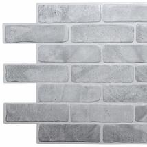 Dundee Deco PG7065 Vintage Grey Faux Brick, 3.4 ft x 1.6 ft, PVC 3D Wall Panel,  - $9.79+