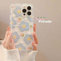 Retro sweet summer oil painting flower transparent Phone Case For iPhone 14 13 1 - £4.69 GBP