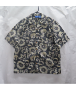Vtg Ocean Pacific OP Hawaiian Reverse Floral Print Shirt Men&#39;s Sz L XL 8... - £44.48 GBP
