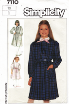 Girls&#39; DRESS Vintage 1985 Simplicity Pattern 7110 Size 10 UNCUT - £9.26 GBP