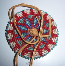 Vintage Small Beaded Shield Unknown Date And Origin Private Collection - £37.99 GBP