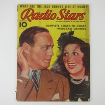 Radio Stars Magazine Jack Benny &amp; Mary Livingstone Earl Christy Vintage 1938 - £86.90 GBP
