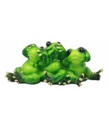 Whimsical See Hear and Speak No Evil Trio Frogs Statue 7.5&quot;L Pond Animal... - $35.66 CAD