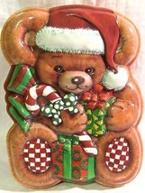 Christmas Bear Shaped Storage Biscuit Cookie Tin - £6.86 GBP