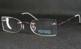 Vintage KENDO 7056 1011 Viola Unico Raro Occhiali senza Montatura 50-19-138 - $1,476.35 MXN
