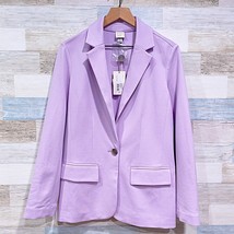 A New Day Ponte Knit Blazer Lavender Purple Unlined Stretch Relaxed Wome... - $29.69