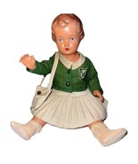 Vintage Celluloid Schildkrot German School Girl 10&quot; Doll Turtle 25 Mark ... - $55.28 CAD