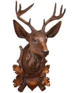 Wall Trophy Hunting MOUNTAIN Lodge Aspen Stag Head Deer Chestnut Resin - £431.63 GBP