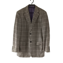 Rene Lezard Men&#39;s  Wool Gray Multicolor Checked Jacket Buisness Blazer s... - $51.08