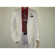 Adolfo Men's Linen Suit summer suit Breathable and comfortable C500 White image 7
