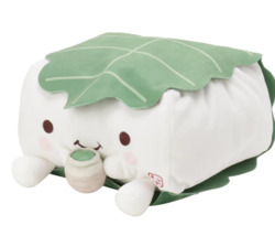 Mochi Cushion Hannari Kashiwamochi White Stuffed Toy Cushion Size M Japan - £32.02 GBP