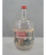 VINTAGE COCA COLA GLASS 1 GALLON SODA FOUNTAIN SYRUP JUG TORN DAMAGED LABEL - $19.99