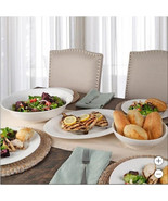 Mikasa Dinner Serving Set Nellie White 3-Piece Serving Bowl Platter Vege... - $119.99