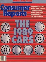 ORIGINAL Vintage 1989 Consumer Reports Magazine Cars Issue - £11.72 GBP