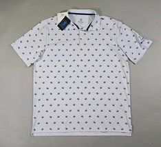Scales Crabby Polo White Men&#39;s XL UPF Quick Drying Bonita Bay Club Logo ... - $630.65 MXN