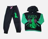 New Character Girls 2-Piece Hoodie &amp; Jogger Fleece Set Black/Green XSmal... - $14.84