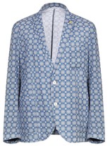 Manuel Ritz  Men&#39;s Cotton  Fancy Blue Jacket Blazer Size US US 48 EU 58 - £110.16 GBP