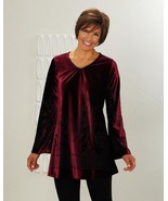 Smithsonian Romantic Ruby Velvet Tunic Various Sizes - $49.99