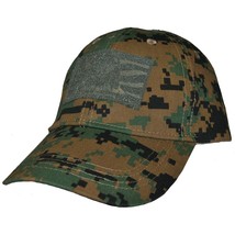 CP00032 Marine Camo 6-Panel Tactical Ops Cap (Med. Profile) - £9.76 GBP