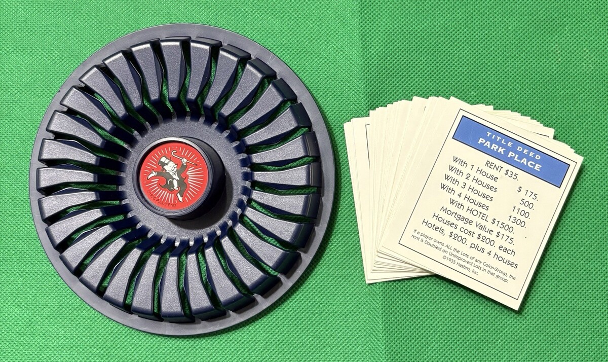 1995 Monopoly Deluxe Edition Replacement Parts Pieces: All Property Card... - $14.25