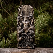 Embrace Ancient Mystique: Handcrafted Wooden Statue - Wendigo, the Canadian Indi - £77.84 GBP