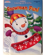 Jumbo Coloring Activity Book Snowman Fun Puzzles Pages to Color New - £3.51 GBP