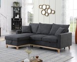 L-Shape Sectional Sofa With Storage Chaise, Reversible Convertible Corne... - $1,440.99