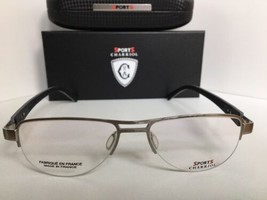New Charriol Sport SP 23019 C6 54mm Silver Semi-Rimless Men&#39;s Eyeglasses Frame  - £117.98 GBP