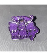 Dubuque BP DE 297 Deer Plastic Lapel Hat Pin Pre Owned Purple Vintage 1970s - $18.50 CAD