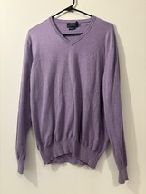 Polo Ralph Lauren Mens V-Neck Lavender Sweater Size M 100% Cotton Classi... - $379.94 MXN