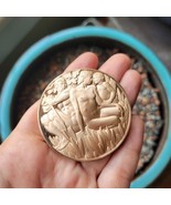 Vintage 1973 &quot;Pastorale&quot; by Rhilip R Nathan Gold Coin Paperweight - $89.16 CAD