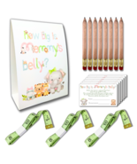 Safari Baby Shower Games For Girls or Boys 50 Players Measure Mommy's Be... - $11.97