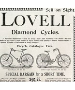 Lovell Diamond Bicycles 1894 Advertisement Victorian Racer Roadster ADBN1qq - $368.38 MXN
