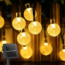Solar String Lights Outdoor 60 Led 35.6 Feet Crystal Globe Lights With 8... - $31.99