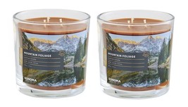 Sonoma Mountain Foliage Scented Candle 14 oz- Pine, Spruce, Citrus-  Lot of 2 - $32.99