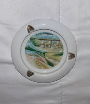 Vintage Ohio Turnpike Bridge Souvenir Ceramic Ashtray Travel Road Trip Fun - $7.99